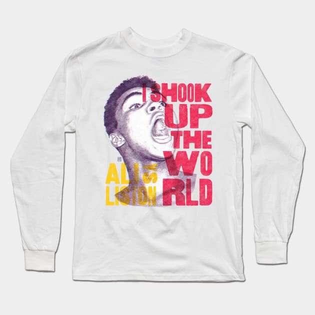 Ali Shook the World Long Sleeve T-Shirt by Aefe